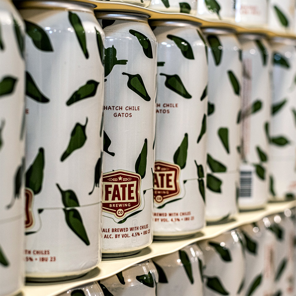 Cans of Fate Brewing beer